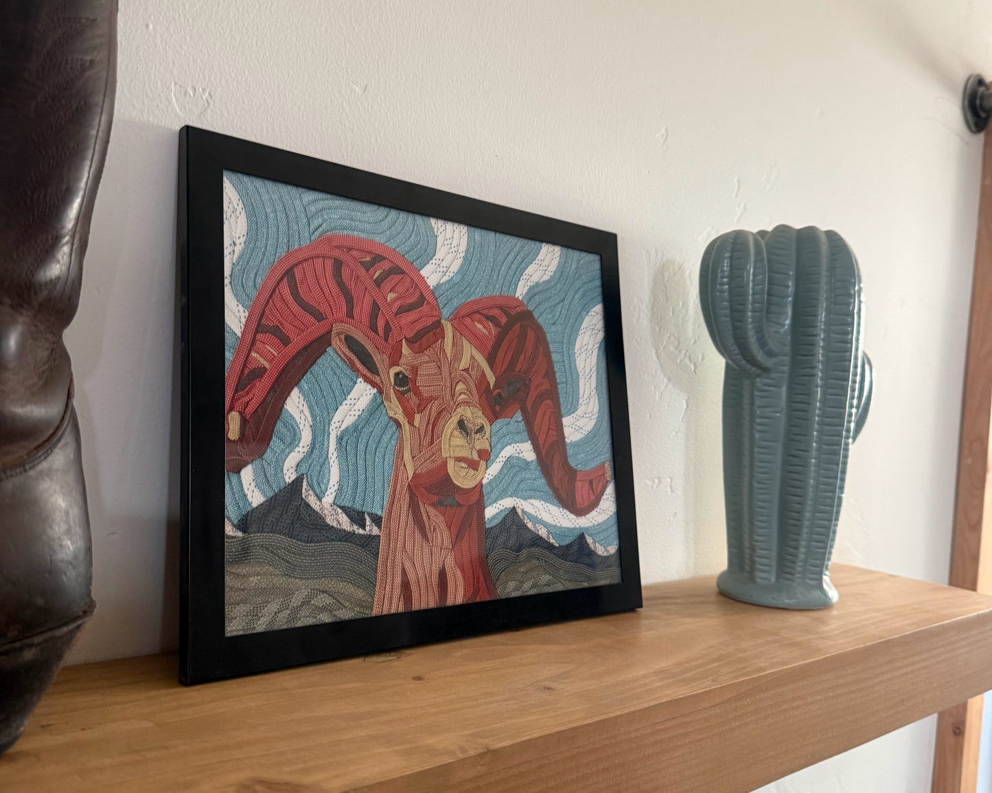 Desert Bighorn Rope Art Print