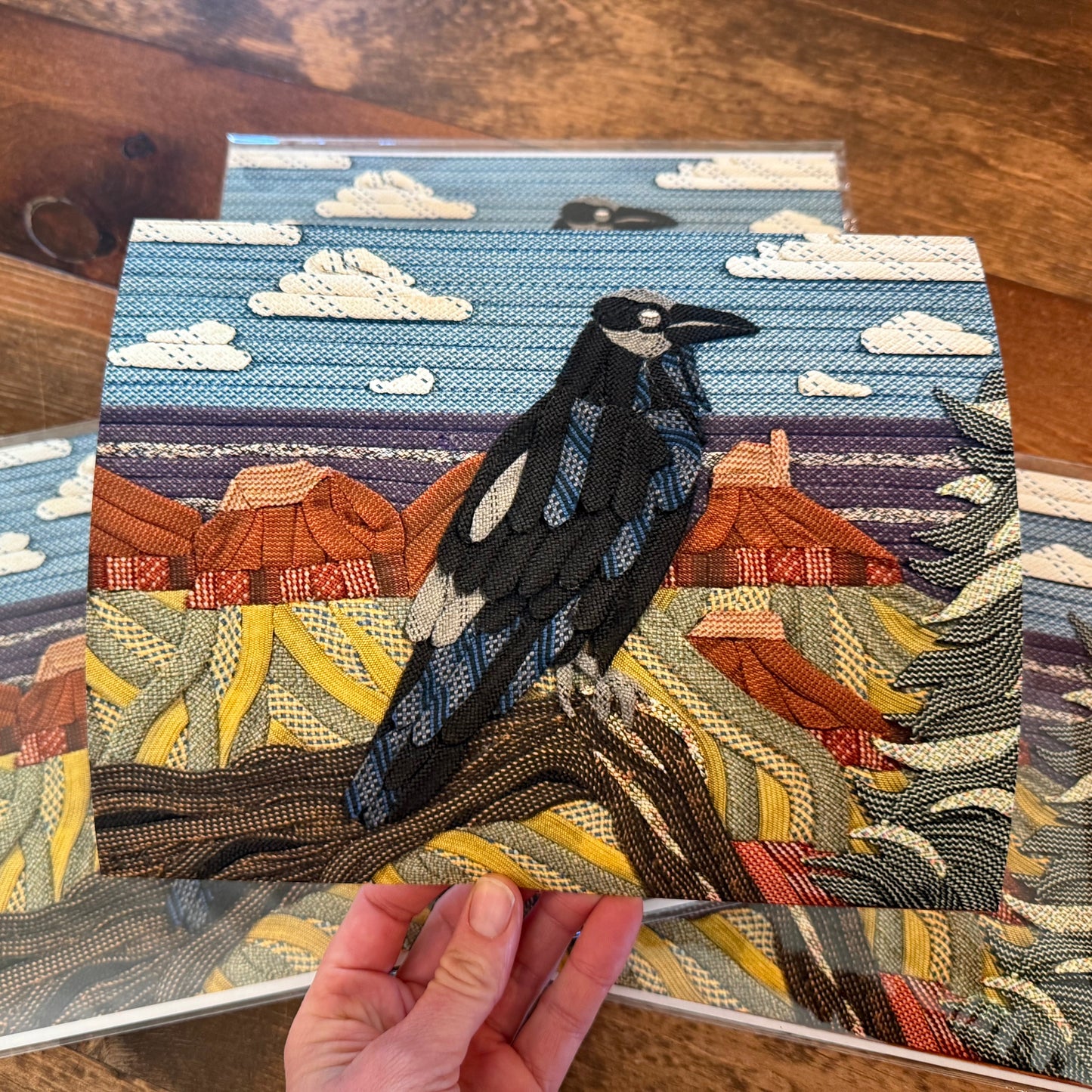 Raven in Grand Canyon Rope Art Print