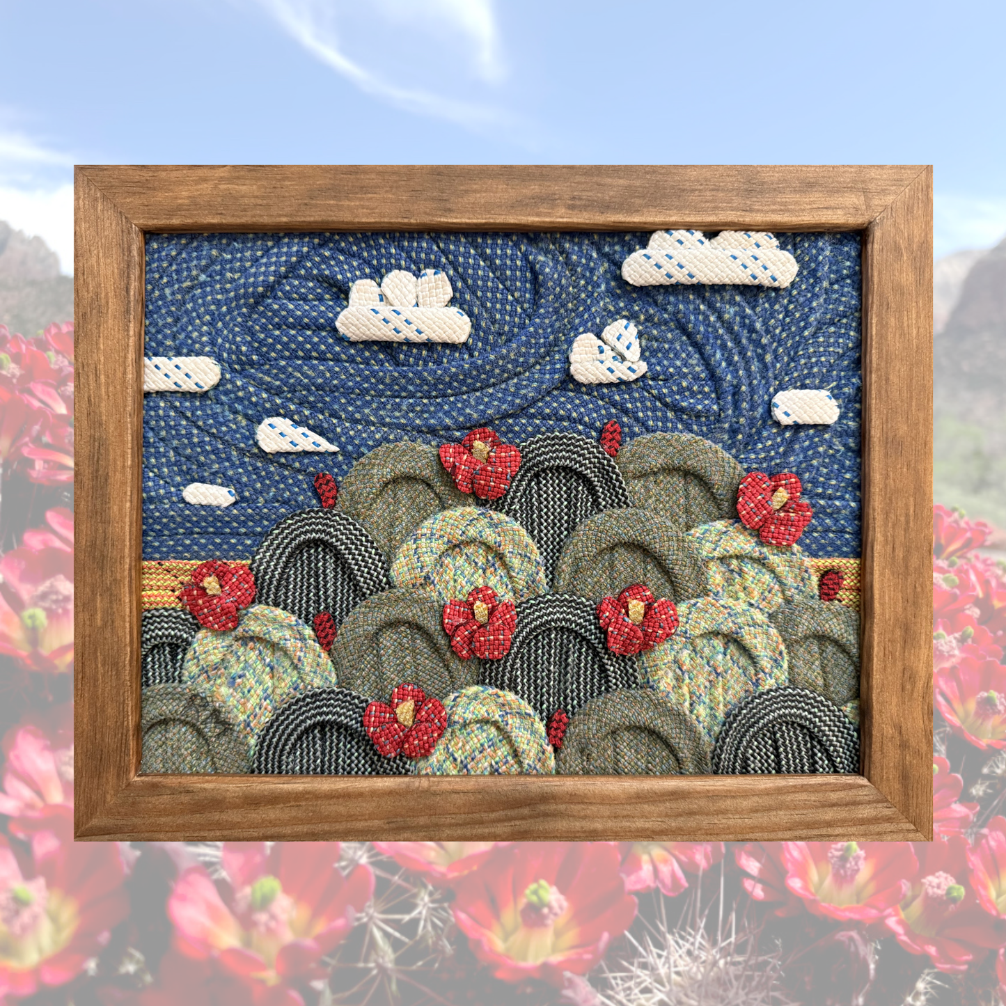 Claret Cup and Clouds Rope Art