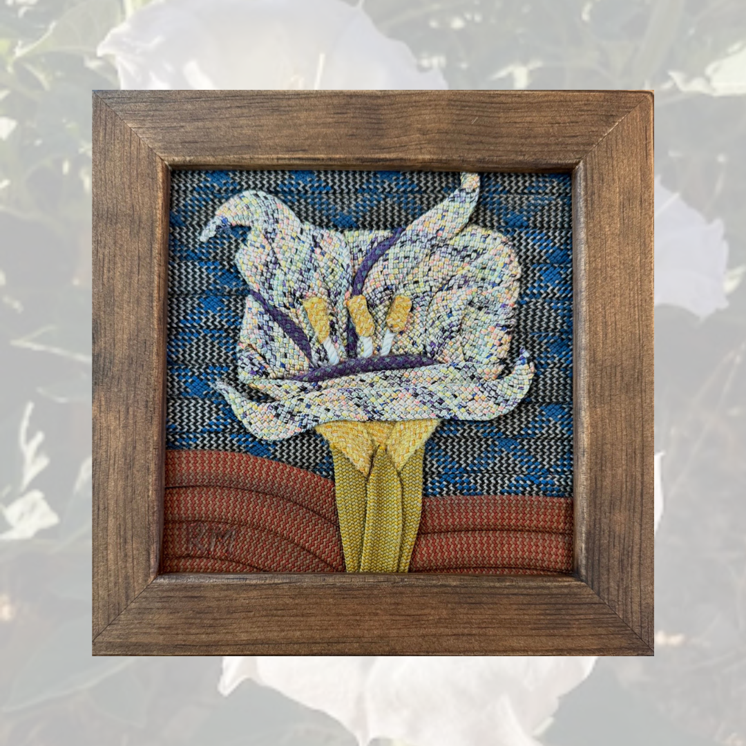 Moonflower Sacred Datura Rope Art Mini