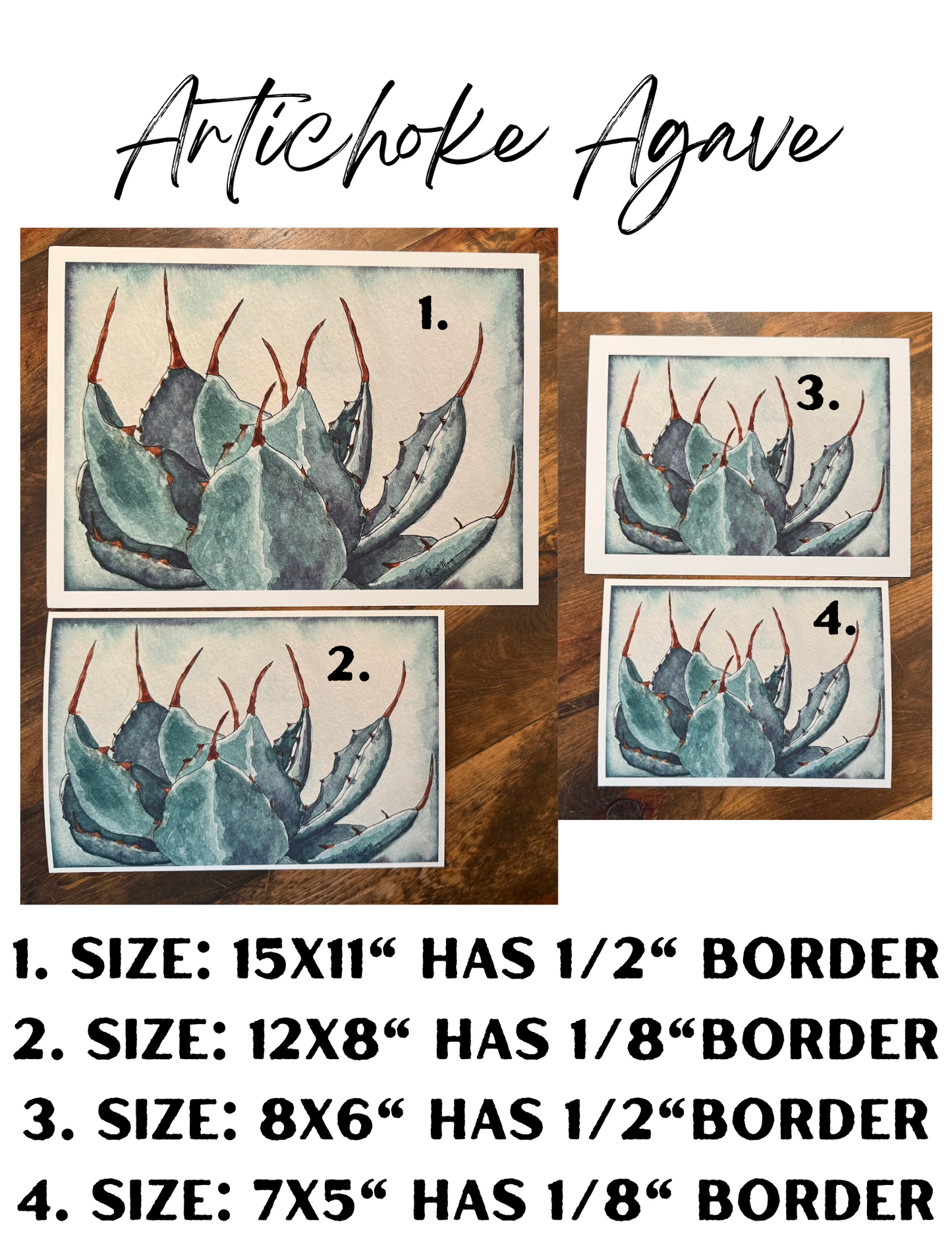 Artichoke Agave Watercolor Giclee