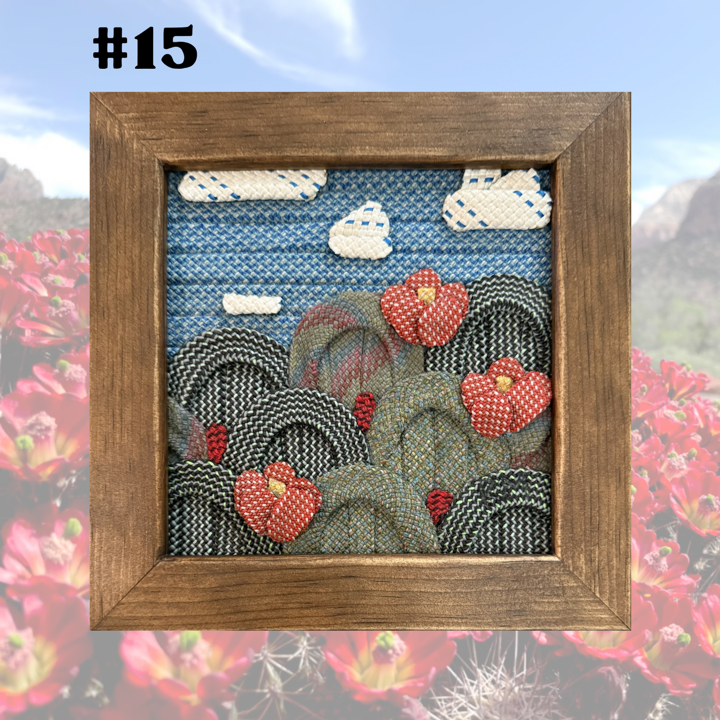 Claret Cup and Clouds Rope Art Mini