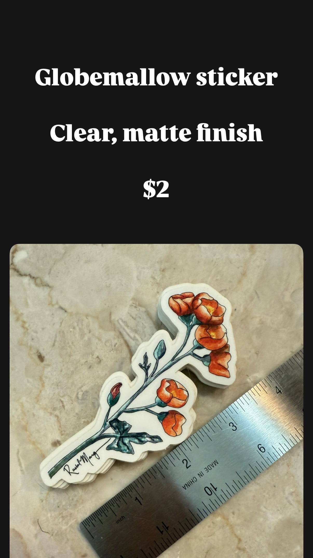 Sample Globemallow Stickers