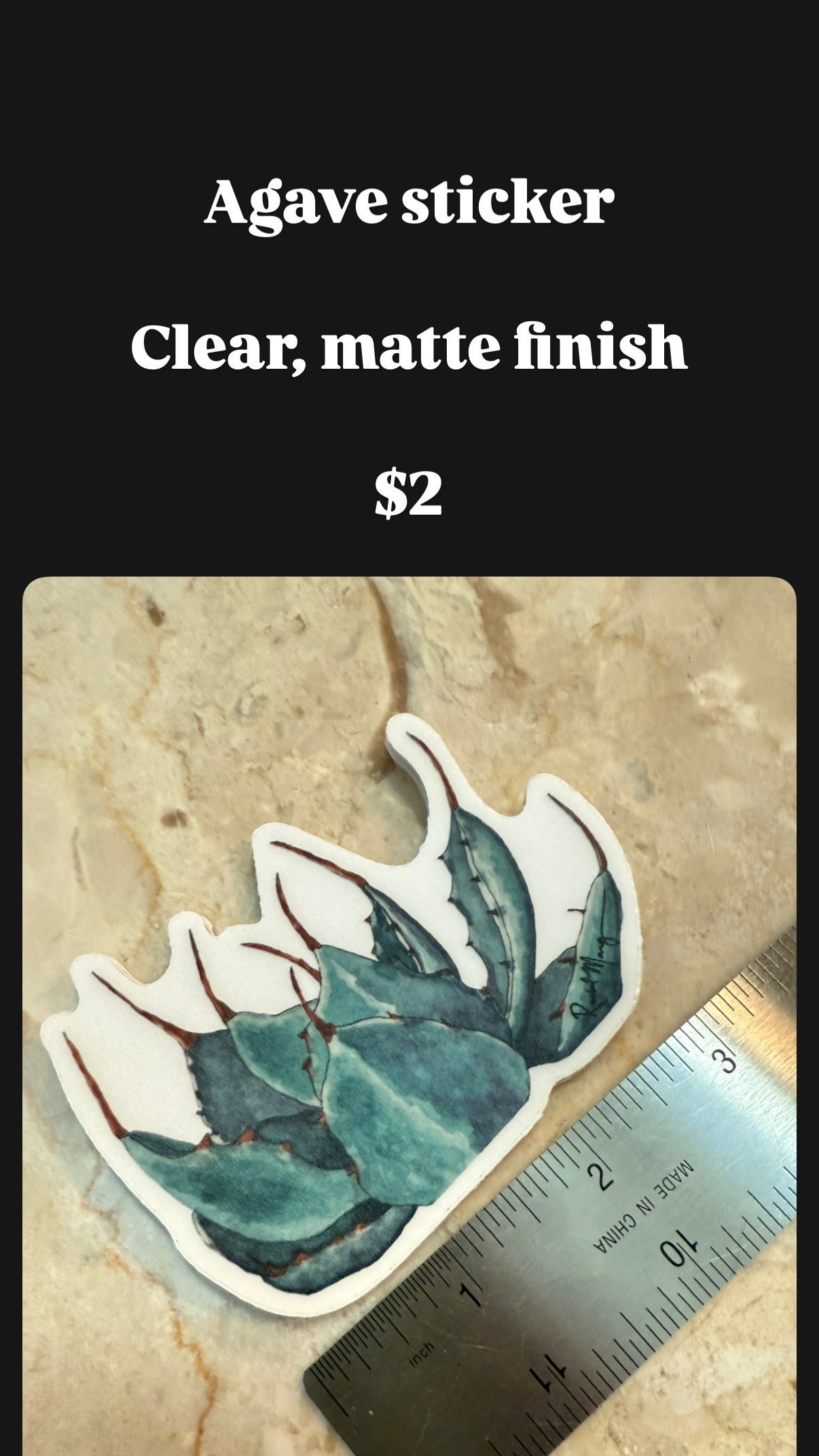 Sample Agave Stickers
