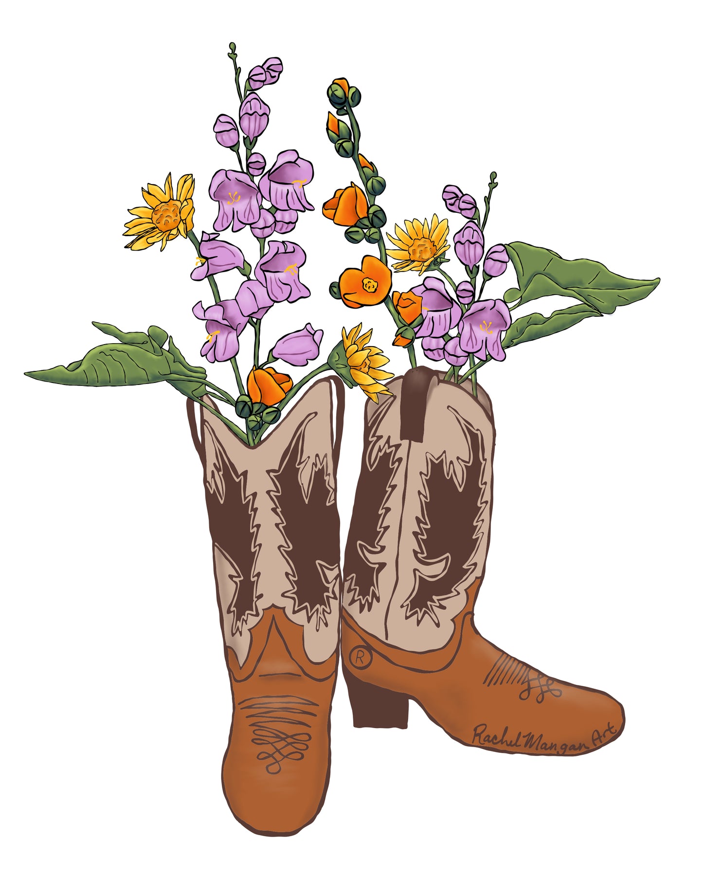 Blooms and Boots Sticker