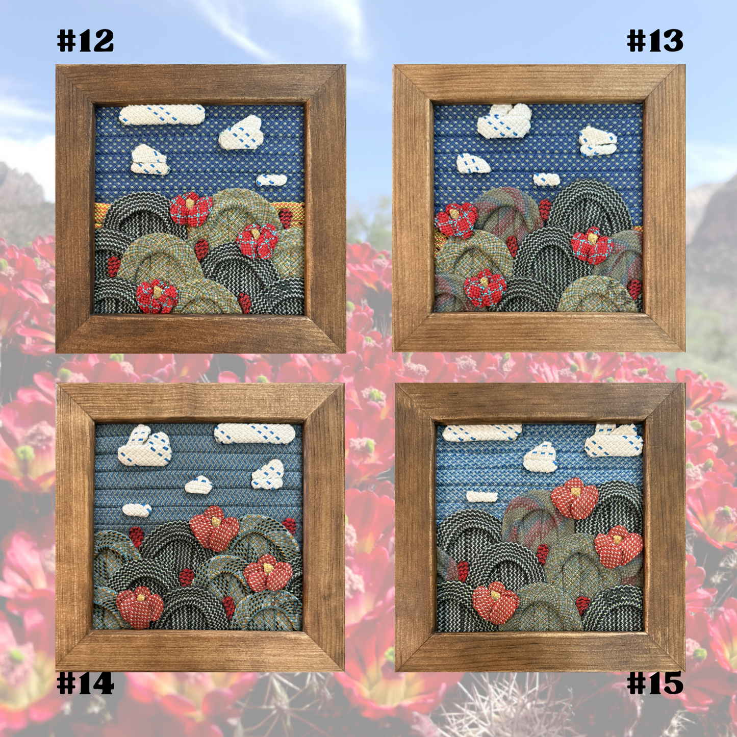 Claret Cup and Clouds Rope Art Mini