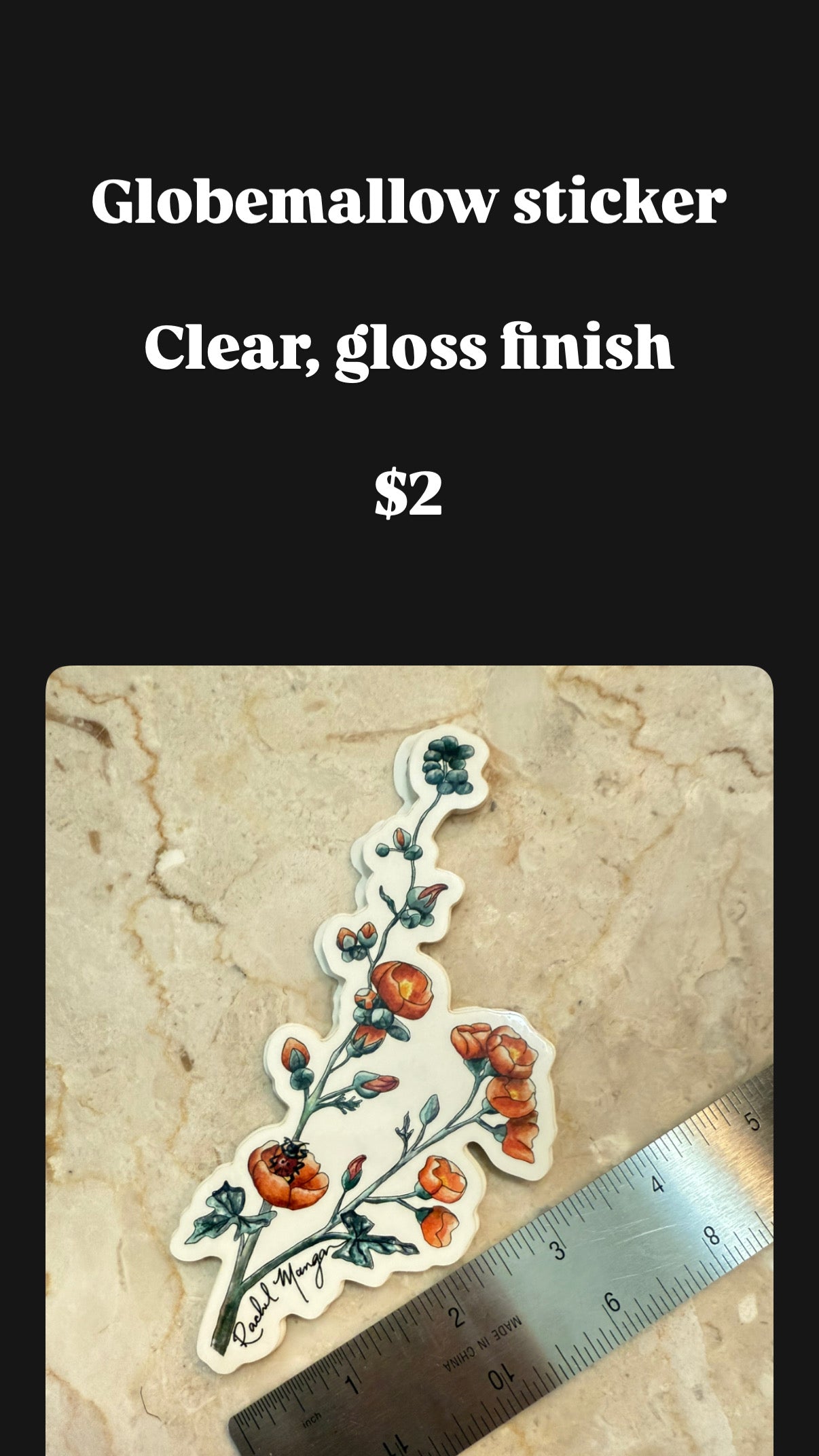 Sample Globemallow Stickers