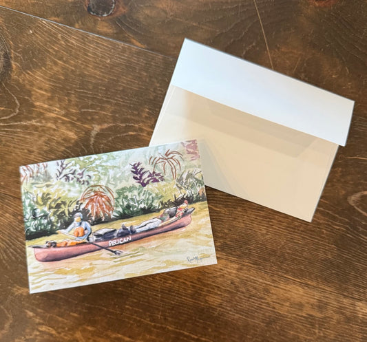 Easy Floatin' on Labyrinth Canyon Blank Greeting Card