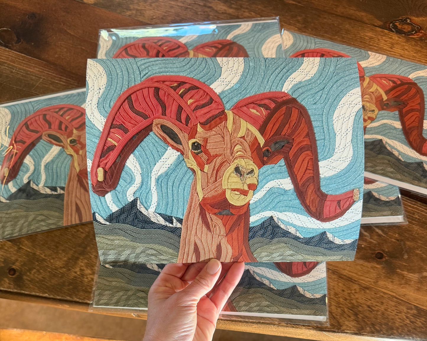 Desert Bighorn Rope Art Print