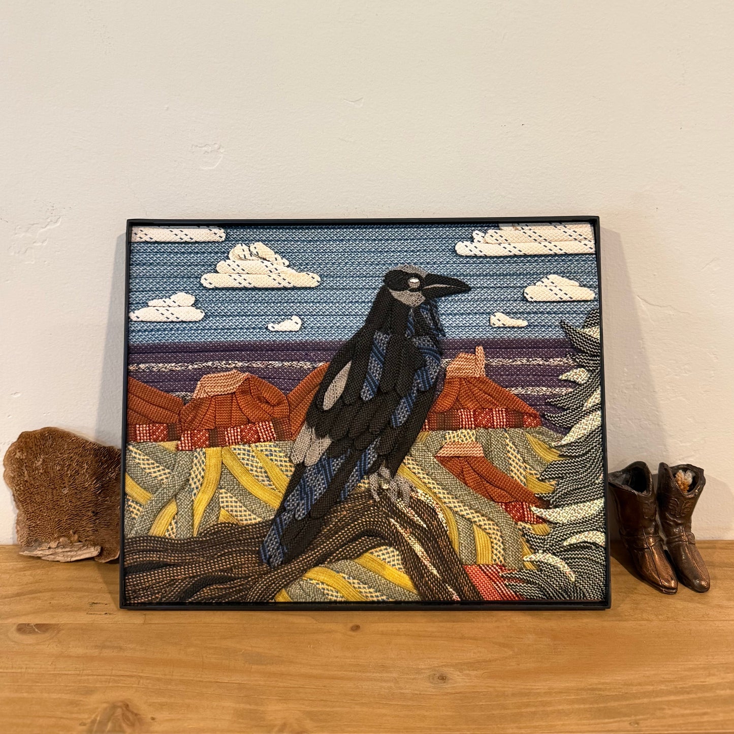 Raven in Grand Canyon Rope Art Print
