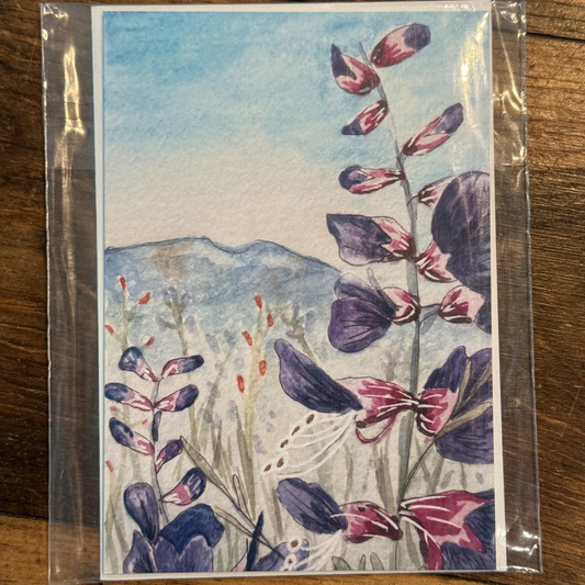 Purple Lupine Greeting Card (Blank)