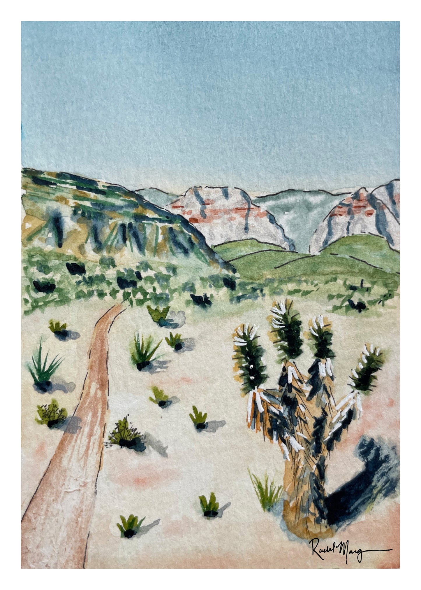 Red Rock Canyon Watercolor Giclee
