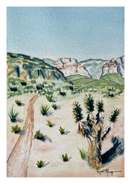 Red Rock Canyon Watercolor Giclee