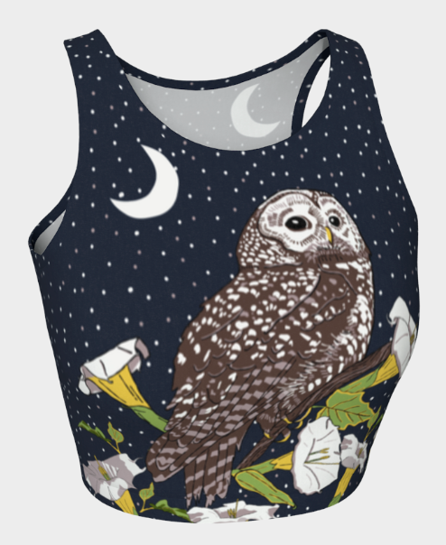 Mexican Spotted Owl Athletic Crop Top
